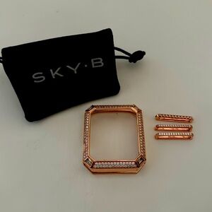 SKY .B Apple Watch 45mm faceplate and strap clips combo.